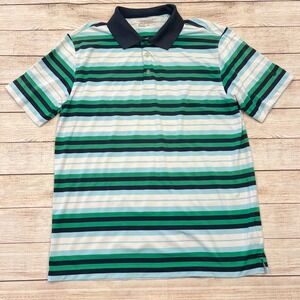 Nike Golf Dri Fit Polo Shirt Men's‎ L Striped Tour Performance Golf Top
